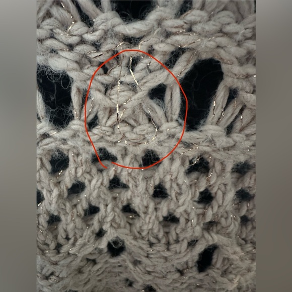 JLo Jennifer Lopez Cowl Neck Sweater | Dusty Rose & Gold Sparkle | Size XL - Picture 6 of 9